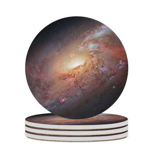 yanfind Ceramic Coasters (round) Space Spiral Galaxy Messier Constellation Nebula  Astronomy Cosmos Family Game Intellectual Educational Game Jigsaw Puzzle Toy Set