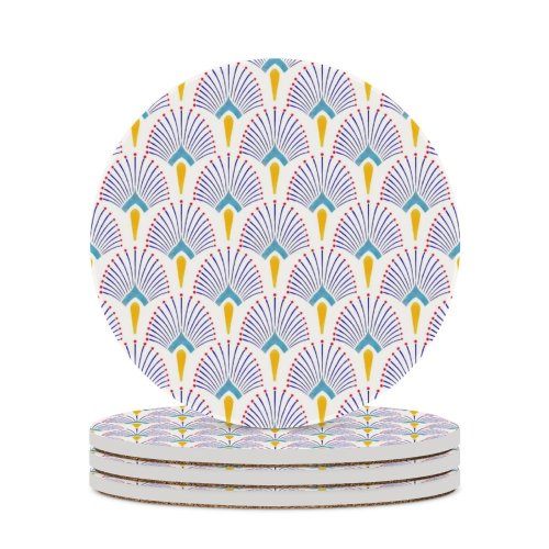 yanfind Ceramic Coasters (round) Spanish Portuguese Republic Fan Egyptian  Watercolor Classical Ceramics Bauhaus Movement Porcelain Family Game Intellectual Educational Game Jigsaw Puzzle Toy Set