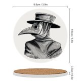 yanfind Ceramic Coasters (round) Vintage Plague Doctor Death Medical Medieval Bird Halloween Hat Old Covid Art Family Game Intellectual Educational Game Jigsaw Puzzle Toy Set