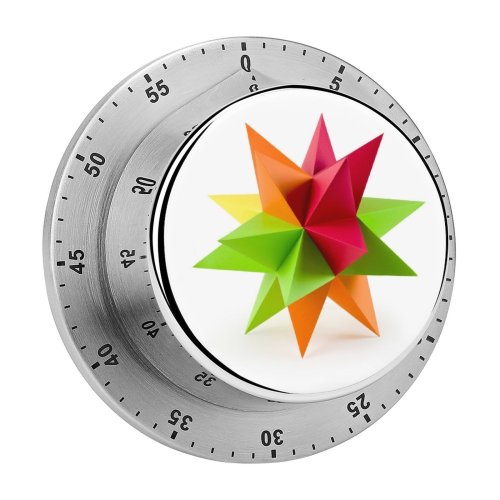 yanfind Timer  Dimensional Christmas Homemade Craft Folded Art Decoration Abstract Spiked Origami UK 60 Minutes Mechanical Visual Timer