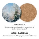 yanfind Ceramic Coasters (round) Fir Images Christmas Flora Pine Frost Landscape Snow Wallpapers Plant Outdoors Tree Family Game Intellectual Educational Game Jigsaw Puzzle Toy Set