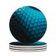 yanfind Ceramic Coasters (round) Dante Metaphor Abstract Hexagons Patterns Cyan Blocks Family Game Intellectual Educational Game Jigsaw Puzzle Toy Set