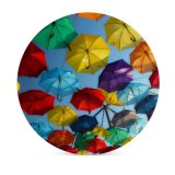 yanfind Ceramic Coasters (round) Umbrellas Colorful Street Decoration Multicolor Family Game Intellectual Educational Game Jigsaw Puzzle Toy Set
