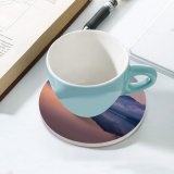 yanfind Ceramic Coasters (round)  Sunrise Foggy Lake Reflection Dawn Family Game Intellectual Educational Game Jigsaw Puzzle Toy Set