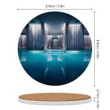 yanfind Ceramic Coasters (round) Otto Berkeley Pool Spa Reflections Peaceful Calm Family Game Intellectual Educational Game Jigsaw Puzzle Toy Set