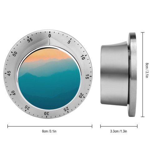 yanfind Timer Willian Justen De Vasconcellos Mountains Foggy Mist Sunrise Turquoise Sky Gradient Landscape 60 Minutes Mechanical Visual Timer
