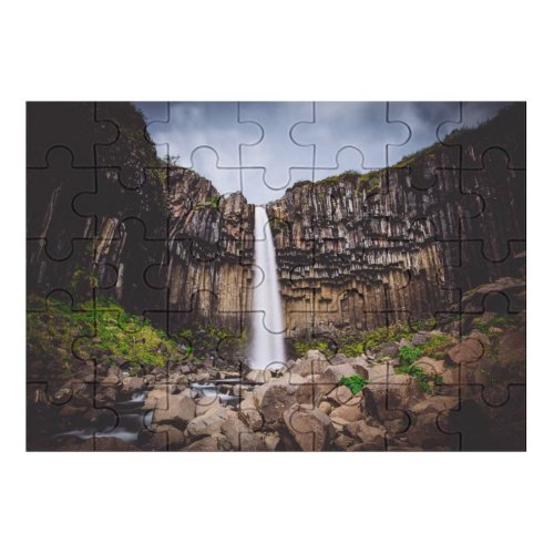 yanfind Picture Puzzle Denys Nevozhai Svartifoss Waterfall Vatnajökull National Park Lava Columns Rocks Cliff Iceland Family Game Intellectual Educational Game Jigsaw Puzzle Toy Set