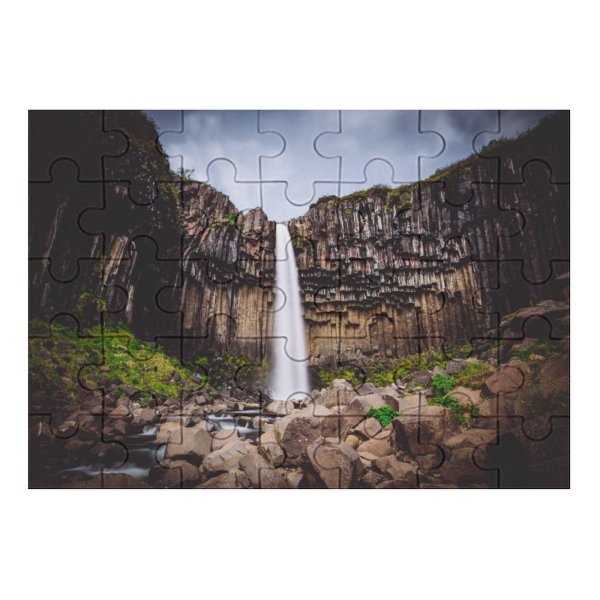 yanfind Picture Puzzle Denys Nevozhai Svartifoss Waterfall Vatnajökull National Park Lava Columns Rocks Cliff Iceland Family Game Intellectual Educational Game Jigsaw Puzzle Toy Set