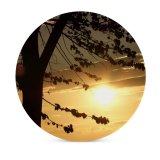 yanfind Ceramic Coasters (round) Tree Sky Branch Cloud Morning Atmospheric Natural Landscape Afterglow Leaf Sunset Family Game Intellectual Educational Game Jigsaw Puzzle Toy Set