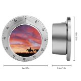 yanfind Timer Cowboy Horses Silhouette Dawn Sunset 60 Minutes Mechanical Visual Timer