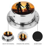 yanfind Timer Love Couple Beach Romantic Silhouette Sunset Seascape Together 60 Minutes Mechanical Visual Timer