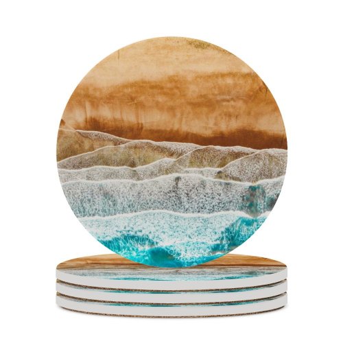 yanfind Ceramic Coasters (round) Canary Islands Spain Aerial Ocean Sea  Beach Landscape Drone Photo Family Game Intellectual Educational Game Jigsaw Puzzle Toy Set