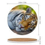 yanfind Ceramic Coasters (round) Bengal  Wild Big Cat Family Game Intellectual Educational Game Jigsaw Puzzle Toy Set
