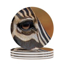 yanfind Ceramic Coasters (round) Stripes Zebra  Skin Horse Vertebrate Terrestrial Wildlife Snout Organ Family Game Intellectual Educational Game Jigsaw Puzzle Toy Set
