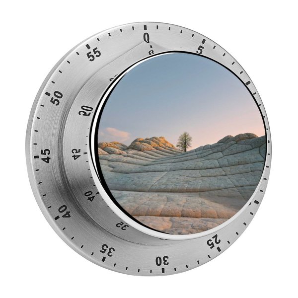 yanfind Timer MacOS Big Sur Daytime Lone Tree Sedimentary Rocks Daylight IOS 60 Minutes Mechanical Visual Timer