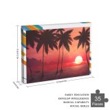yanfind Picture Puzzle Sunset Tropical Trees Silhouette Dawn Warm Family Game Intellectual Educational Game Jigsaw Puzzle Toy Set