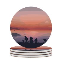 yanfind Ceramic Coasters (round) Coyle Lifestyle Goonies Evening Silhouette Minimal Art Landscape Panorama Family Game Intellectual Educational Game Jigsaw Puzzle Toy Set