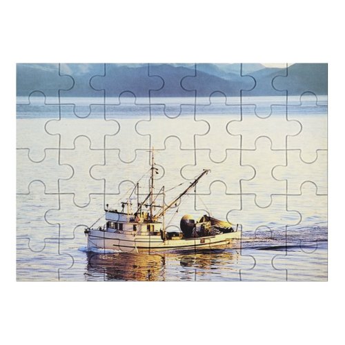 yanfind Picture Puzzle Morning Ocean Pacific Digitally Salmon Ketchikan Painterly Trawler Effects Alaska Space Boat Family Game Intellectual Educational Game Jigsaw Puzzle Toy Set
