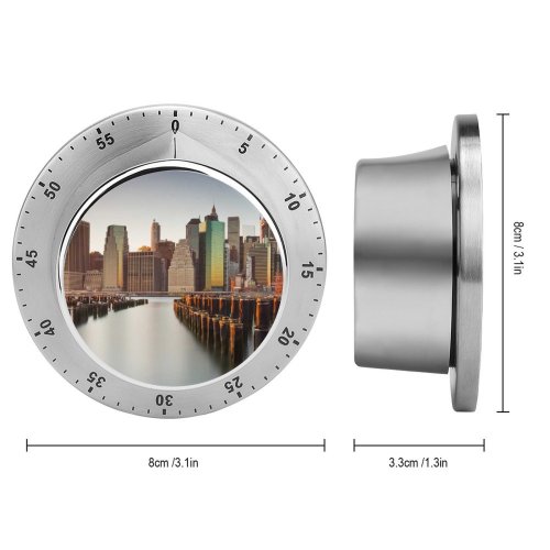 yanfind Timer York City Skyscrapers Cityscape Sunset Evening 60 Minutes Mechanical Visual Timer