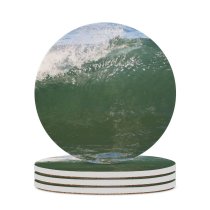 yanfind Ceramic Coasters (round) Wave  Ocean Surf Surfing Beach Wind Sea  Sky Sports Family Game Intellectual Educational Game Jigsaw Puzzle Toy Set