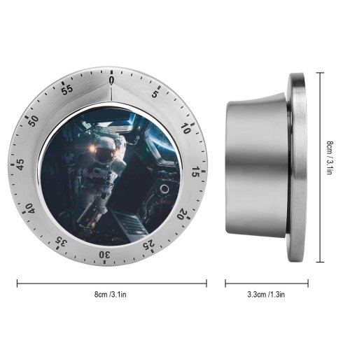 yanfind Timer Vadim Sadovski Space Astronaut Space Station Laptop SciFi Space Suit Lights 60 Minutes Mechanical Visual Timer