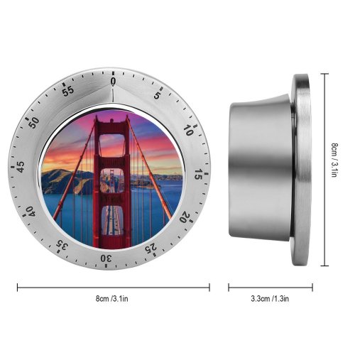 yanfind Timer Cameron Venti Golden Gate  California USA Sunset Colorful Sky Suspension Bay 60 Minutes Mechanical Visual Timer