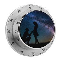 yanfind Timer Love Couple Lovers Proposal Silhouette Starry Sky Romantic Engagement 60 Minutes Mechanical Visual Timer