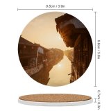 yanfind Ceramic Coasters (round) Pond Chinese Cultures Villages Tourist Village Architecture Grand Building Tranquil Classical Memories Family Game Intellectual Educational Game Jigsaw Puzzle Toy Set