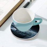 yanfind Ceramic Coasters (round) MacOS Big Sur Winter Sedimentary Rocks Night Starry Sky IOS Family Game Intellectual Educational Game Jigsaw Puzzle Toy Set