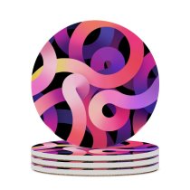 yanfind Ceramic Coasters (round) Abstract  Light Family Game Intellectual Educational Game Jigsaw Puzzle Toy Set