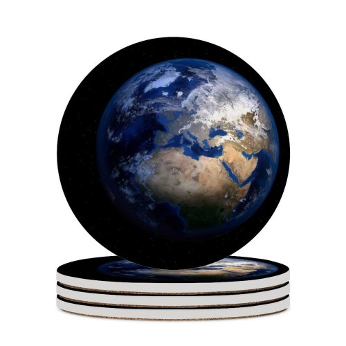 yanfind Ceramic Coasters (round) PIROD Space Black Dark  Planet Family Game Intellectual Educational Game Jigsaw Puzzle Toy Set