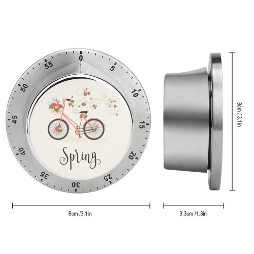 yanfind Timer Blooming  Outside Garden Urban Nobody Lettering Conceptual Retro Vintage Basket Rose 60 Minutes Mechanical Visual Timer