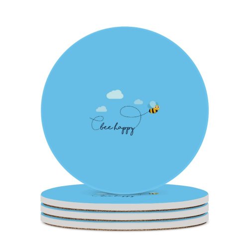 yanfind Ceramic Coasters (round) Minimal Bee Happy Clear Sky Sky Clouds Bee Family Game Intellectual Educational Game Jigsaw Puzzle Toy Set