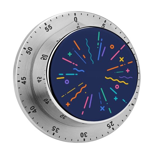 yanfind Timer Space Display Social  Squiggle Hyphen  Splattered Party   Purple 60 Minutes Mechanical Visual Timer