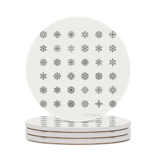 yanfind Ceramic Coasters (round) Temperature Sport  Season Stroke Ideas Snowflake Storm USA Winter Shivering Snow Family Game Intellectual Educational Game Jigsaw Puzzle Toy Set