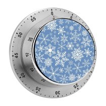 yanfind Timer Design Seamless Snow  Abstract Ornament Season Snowflake  Temperature Winter Decoration 60 Minutes Mechanical Visual Timer