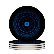 yanfind Ceramic Coasters (round) Abstract Dark Circles Illusion Spiral Rings Family Game Intellectual Educational Game Jigsaw Puzzle Toy Set