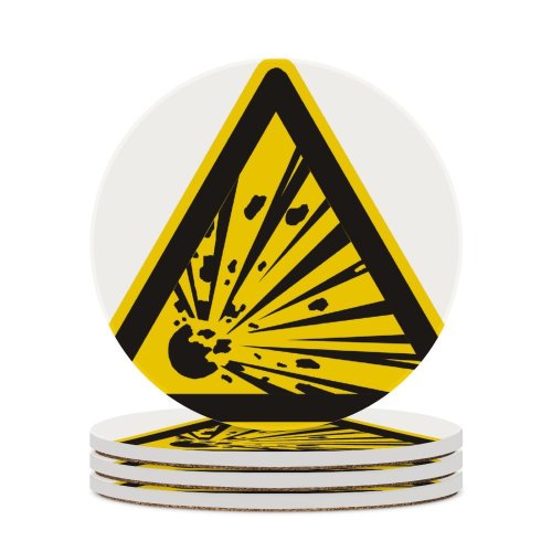 yanfind Ceramic Coasters (round) Explosive,explosion,bomb,sign,symbol,icon Family Game Intellectual Educational Game Jigsaw Puzzle Toy Set