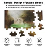 yanfind Picture Puzzle Dorothe Waterfall Forest Mystery Lake Scenic Surreal Foggy Family Game Intellectual Educational Game Jigsaw Puzzle Toy Set