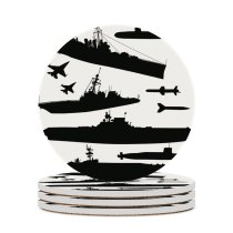 yanfind Ceramic Coasters (round) Battle Destruction Armed Vehicle Attack Forces Mass Ship Bombing Carrying Bomb Family Game Intellectual Educational Game Jigsaw Puzzle Toy Set