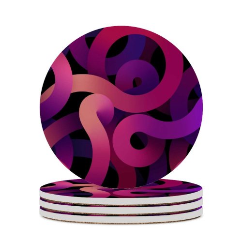yanfind Ceramic Coasters (round) Abstract  Dark Family Game Intellectual Educational Game Jigsaw Puzzle Toy Set