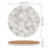 yanfind Ceramic Coasters (round) Dimensional  Seamless Softness   Elegance Grid  Shaped Space Creativity Family Game Intellectual Educational Game Jigsaw Puzzle Toy Set
