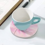 yanfind Ceramic Coasters (round) Flowers Flower Family Game Intellectual Educational Game Jigsaw Puzzle Toy Set