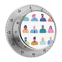 yanfind Timer Doodle Social Resources Issues Casual Face Businesswoman Funky  Ethnic Smiling Hipster 60 Minutes Mechanical Visual Timer