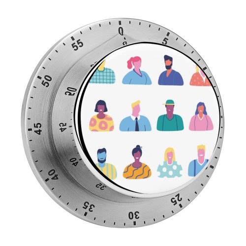 yanfind Timer Doodle Social Resources Issues Casual Face Businesswoman Funky  Ethnic Smiling Hipster 60 Minutes Mechanical Visual Timer