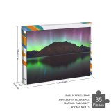 yanfind Picture Puzzle Cecil Peak Zealand Aurora Borealis Northern Lights Starry Sky Night Time Lake Family Game Intellectual Educational Game Jigsaw Puzzle Toy Set