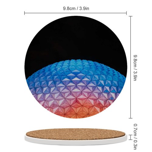 yanfind Ceramic Coasters (round) Benjamin Suter Abstract Spaceship  Epcot Walt   Architecture Family Game Intellectual Educational Game Jigsaw Puzzle Toy Set