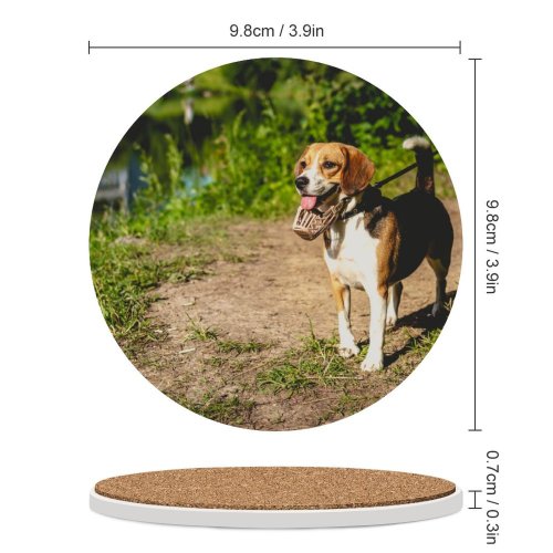 yanfind Ceramic Coasters (round) Ground Images Pet  Hound Grass Wallpapers Pedigreed Beagle Stock Free Aquatic Family Game Intellectual Educational Game Jigsaw Puzzle Toy Set