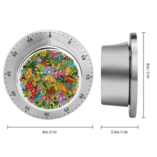 yanfind Timer Decor 8 Drawn Clouds Shoes Foliage Garden Romantic May Postcard Womens Doodle 60 Minutes Mechanical Visual Timer