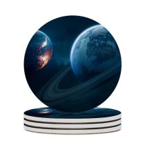 yanfind Ceramic Coasters (round) Vadim Sadovski Space Planet Orbital Ring Planet  Galaxy Family Game Intellectual Educational Game Jigsaw Puzzle Toy Set
